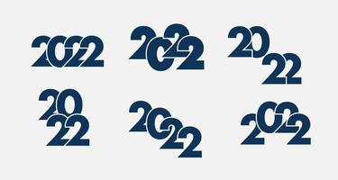 Conception de texte de logo de bonne année 2022, illustration vectorielle vecteur