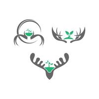 bois de cerf logo icône illustration design vecteur