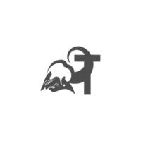 icône de marionnette javanaise avec illustration vectorielle de lettre logo design vecteur
