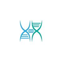 ADN, vecteur de conception d'icône de logo de signe génétique