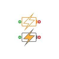 vecteur de modèle de conception d'icône de logo de batterie