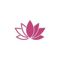 modèle de conception d'icône de logo de fleurs de lotus de beauté vecteur