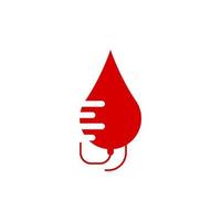 illustration vectorielle de sang logo icône design vecteur