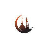 logo islamique, modèle vectoriel de conception d'icône de mosquée