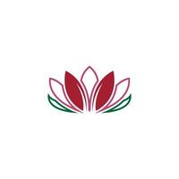 modèle de conception d'icône de logo de fleurs de lotus de beauté vecteur