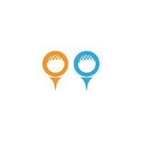 modèle d'icône de logo de golf illustration de conception créative vecteur