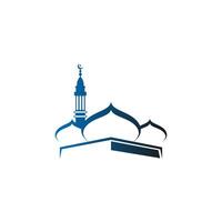 logo islamique, modèle vectoriel de conception d'icône de mosquée