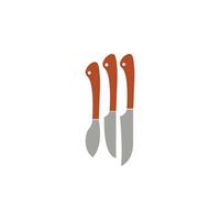 modèle vectoriel de conception de logo d'icône de couteau