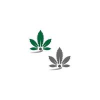 modèle de vecteur de conception de logo de feuille de cannabis