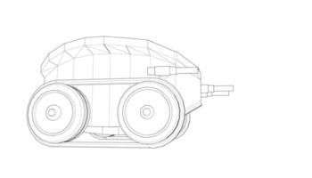 dessin au trait de chars militaires vecteur