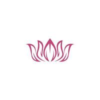 modèle de conception d'icône de logo de fleurs de lotus de beauté vecteur