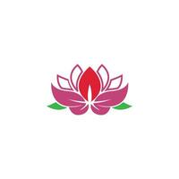 modèle de conception d'icône de logo de fleurs de lotus de beauté vecteur