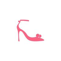 chaussure femme, vecteur de conception icône logo talon haut