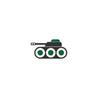 char militaire, modèle de conception de logo d'icône de char d'armée vecteur