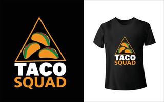 conception de t-shirt taco squad vecteur
