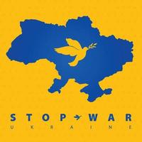 soutenir le modèle de bannière de guerre d'arrêt de l'ukraine vecteur