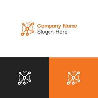 création de logo d'entreprise de réseautage vecteur