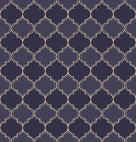 treillis marocain ou motif géométrique quadrilobe sans couture avec fond contemporain de couleur or bleu et jaune. utiliser pour le tissu, le textile, la couverture, les éléments de décoration intérieure, l'emballage. vecteur