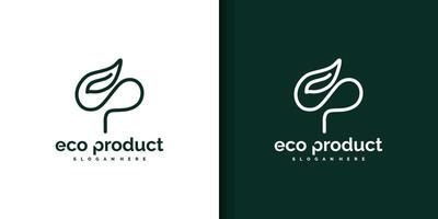 logo eco green shop, au design minimaliste, référence de logo pour les entreprises vecteur