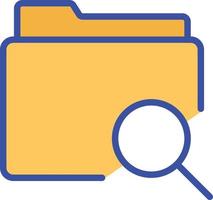 icône de vecteur isolé de recherche de dossier qui peut facilement modifier ou modifier