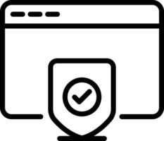 icône vectorielle isolée du navigateur sécurisé qui peut facilement modifier ou modifier vecteur