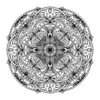 motif de mandala livre de coloriage conception de papier peint motif de dentelle et illustration vectorielle de tatouage yoga sur fond blanc vecteur