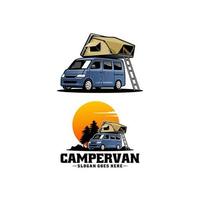 vecteur de logo de camping-car