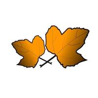 une illustration de 2 feuilles. adapté aux logos de jardinage vecteur
