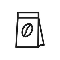 icône de sac de grains de café pour le site Web, symbole de présentation vecteur