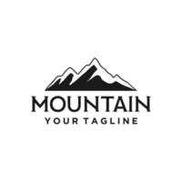 conception de signe de logo de montagne vecteur