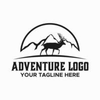 conception de signe de logo d'aventure vecteur