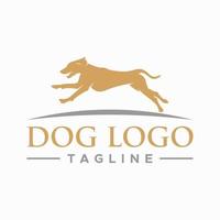 conception de signe de logo de chien vecteur