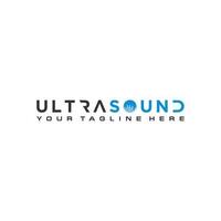 conception de signe de logo ultra sonore vecteur