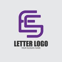 es, e, s lettres abstraites logo monogramme vecteur