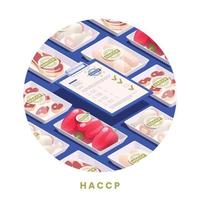 concept de sécurité alimentaire haccp vecteur