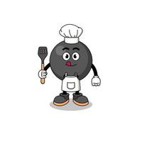 illustration de la mascotte du chef de la boule de bowling vecteur