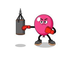 illustration du boxeur ballon vecteur