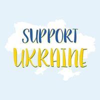 affiche de soutien à lukraine vecteur