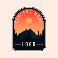 logo insigne aventure vintage vecteur