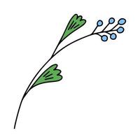 fleur lumineuse colorée. illustration vectorielle dans un style dessiné à la main. vecteur