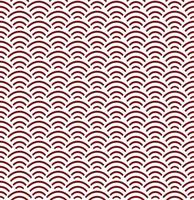 motif abstrait harmonieux de style asiatique oriental. ornement rouge foncé vague japonaise sur fond blanc. texture géométrique simple pour le mois du patrimoine aapi. vecteur