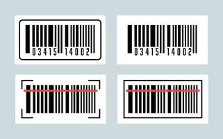ensemble de codes-barres de produits. étiquettes à code-barres. autocollant de rayures de code. vecteur