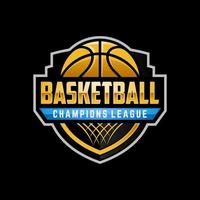 modèle vectoriel de conception de logo de club de basket-ball