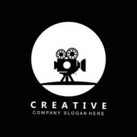 caméra vidéo, lecteur de film et enregistreur symbole d'icône logo vecteur