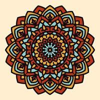 mandala art boho style fleur abstraite couleur vintage élément de design vectoriel décoratif