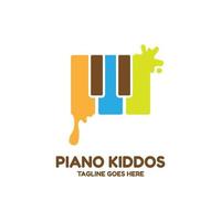 création de logo vectoriel piano coloré enfants