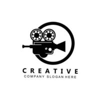 caméra vidéo, lecteur de film et enregistreur symbole d'icône logo vecteur