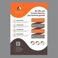 Brochure pour les entreprises modernes Orange and Brown Wave Design vecteur