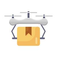 icône de la technologie moderne du vecteur de livraison de drone