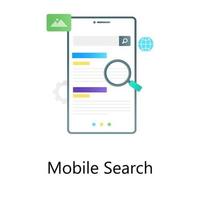 vecteur dégradé de recherche mobile, concept de référencement